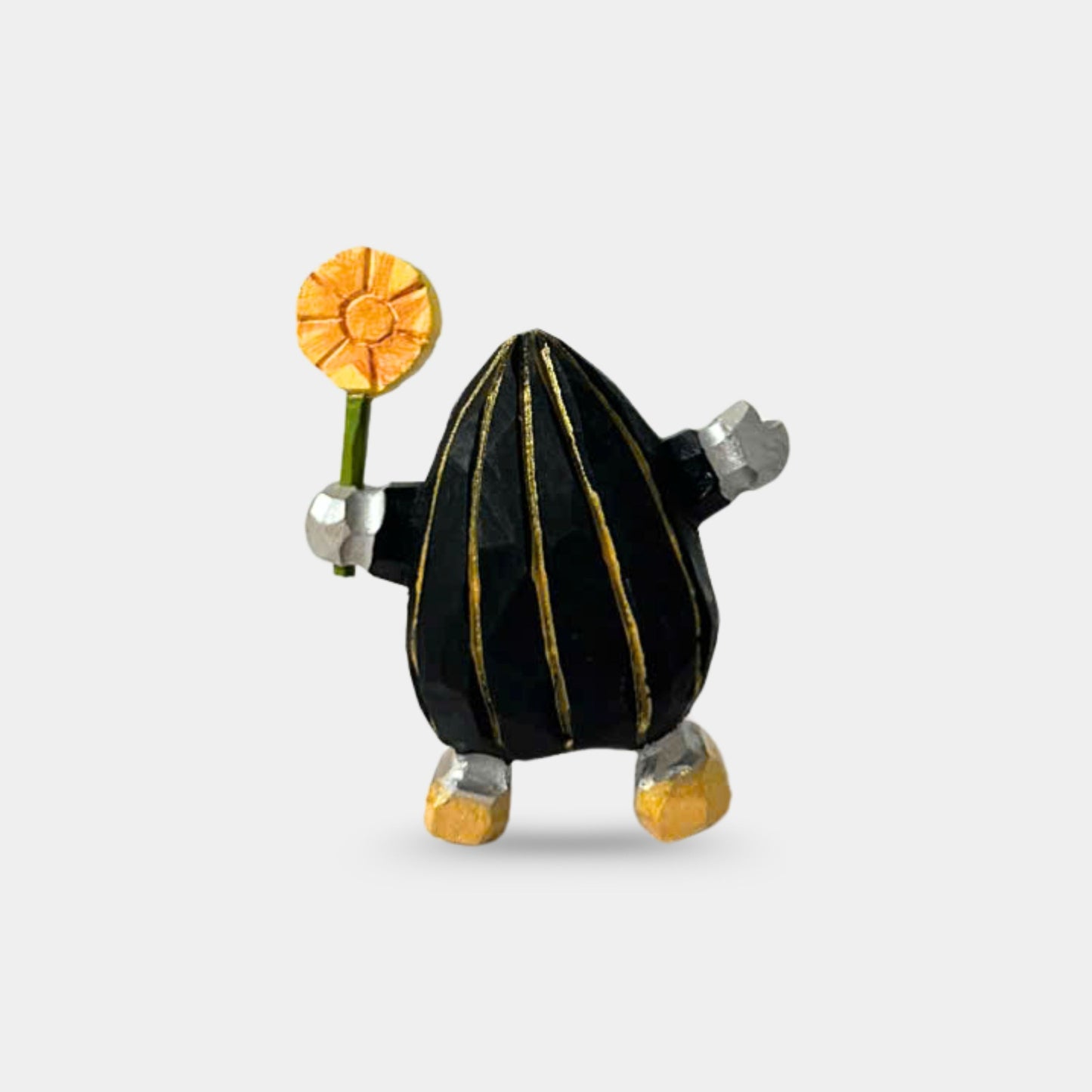 Sunflower Warrior Wooden Figurine
