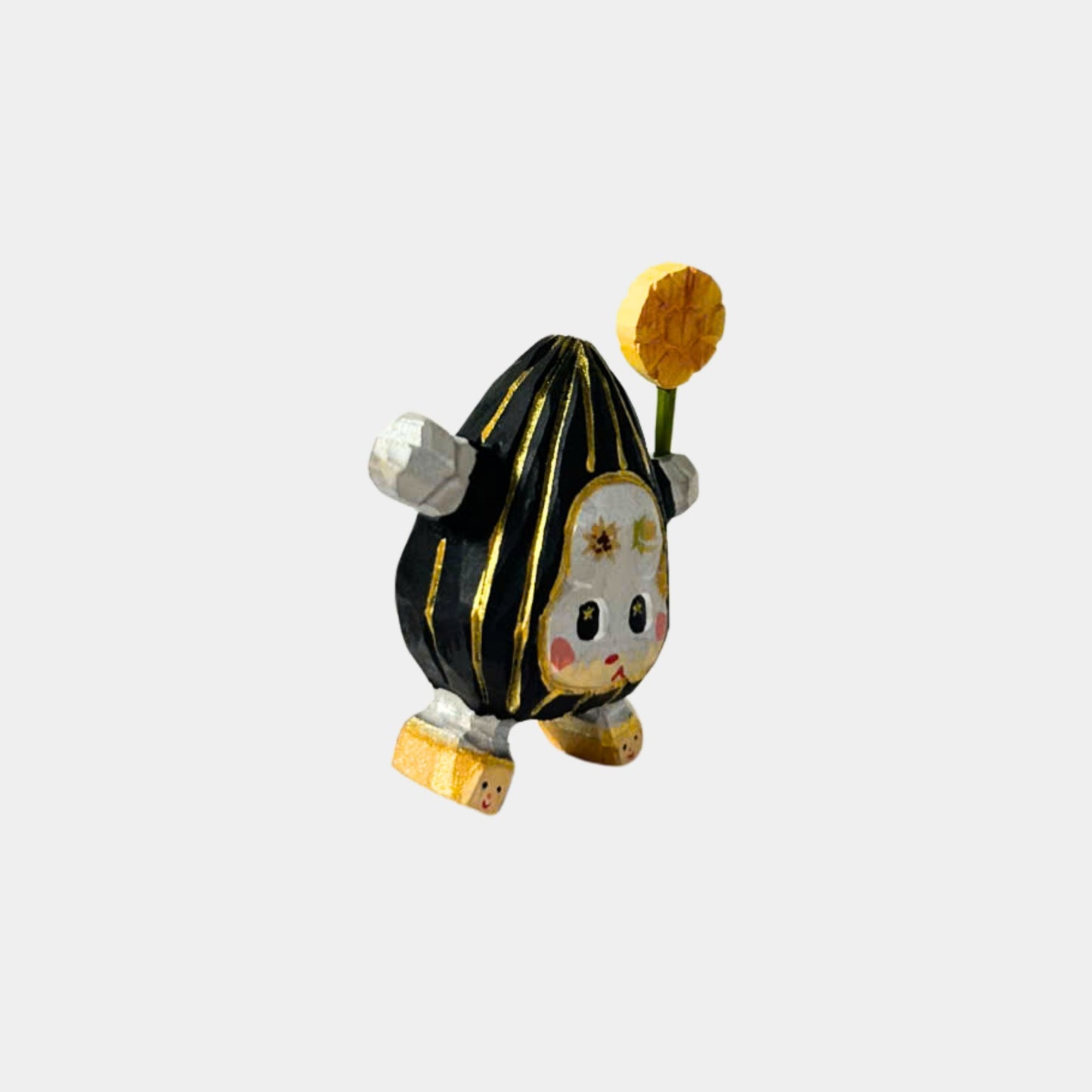 Sunflower Warrior Wooden Figurine