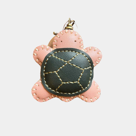 Handcrafted Leather Turtle Keychain