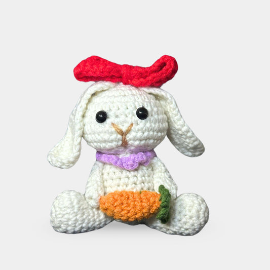 Handmade Crochet Bunny Doll – Carrot Hugger