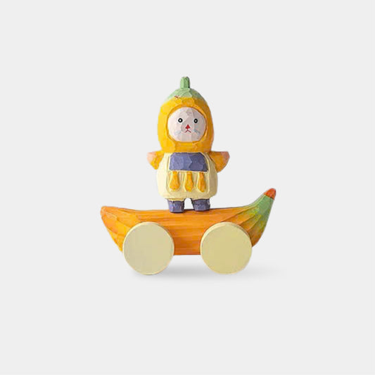 Banana Boat Buddy Wooden Figurine
