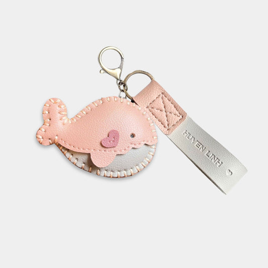 Personalized Handmade Leather Keychain – Custom Name Gift for Her